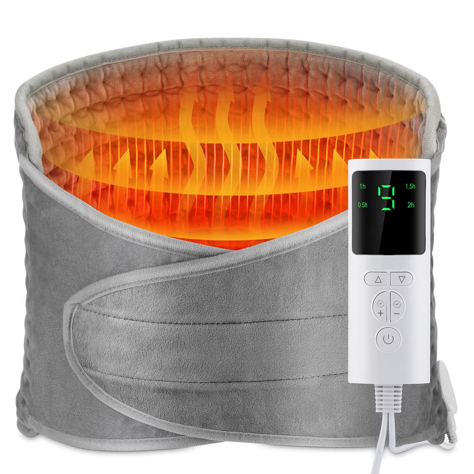 Back Heating Support Belt Electric Waist Brace with Adjustable Temperature Warm Back Belt Abdomen Warmer Lumbar Support Pad