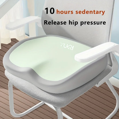 1Pc Ergonomic Memory Foam Office Chair Cushion,Adjustable Hip & Waist Support, Portable Comfort for Home, Car, and Office Use